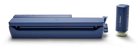 FoodSaver® Sistema de sellado al vacío Handheld+ 2 en 1, sellador al vacío de mano y encimera, azul índigo mate