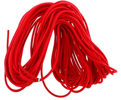Gummiseil für Heimwerker, Boot, Kajak und Zeltabdeckung, 6 mm, rot, 30 m, stabil, Marine-Qualität, robuste Gummikordel für Heimwerker, Handwerk, Boot, Kajak und Zeltabdeckung, 20 m