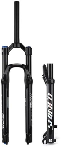 ZECHAO Federgabeln for Mountainbikes mit Rückpralleinstellung, 27,5/29 Zoll Scheibenbremsgabel Aus Aluminiumlegierung 120 MM Federweg Schnellspanner Gerade Luftgabel(Black- Manual Lock,29inch)