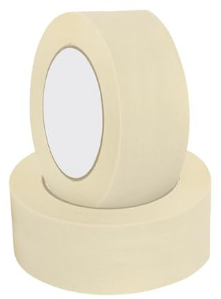 ARVO Masking Tape for Painting, Medium to High Adhesion Multi Surface Painters Tape - 50mm x 50m Decorators Tape, Painters Masking Tape for Indoor Painting and Decorating, Paint Tape – Pack of 2