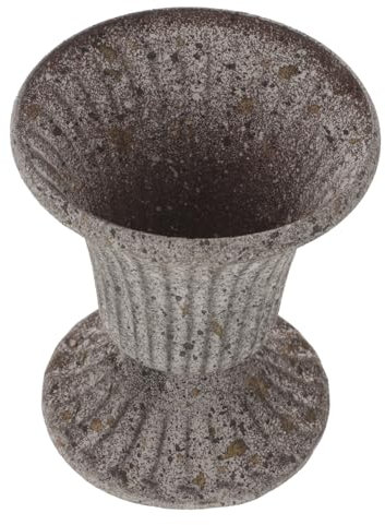 PHENOFICE Vase Funéraire Fer Solide pour Fleurs Fraîches Ou Artificielles Décoration Cimetière Élégante Porte-Fleurs pour Mémoire Urne Commémorative Style Colonne Romaine Pot Décoratif Extér