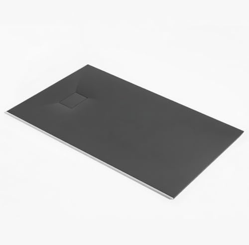 Piatto doccia in resina 90x160 cm effetto pietra colore nero CUBA