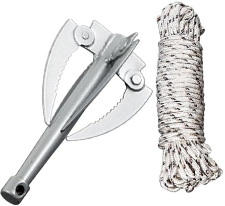 JOINPAYA Herramienta De Eliminación Acuática Plegable De Acero Inoxidable para Estanques Al Aire Libre, Acuático con Mango Negro, 18cm x 21cm, Limpieza De Lagos y Jardines