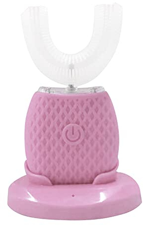 Spazzolino elettrico a forma di U per adulti con silicone alimentare + materiale ABS, IPX7, pulizia ad ultrasuoni ad alta frequenza e confortevole esperienza di spazzolatura, corrente 5 W, 3,2-3,7 V