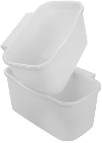 SOPOTUTU Organizador De Estante para Litera 2 Pcs Almacenamiento Plástico Blanco Cesta Colgante para Dormitorio Estudiantil Uso Cama