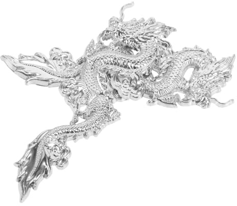 DECORNIJIA Autoembleme Chinesischer Drache 3D Metallaufkleber Zinklegierung Auto SUV Motorhaube Außendekoration Selbstklebend Einfach Montage 2 Stück
