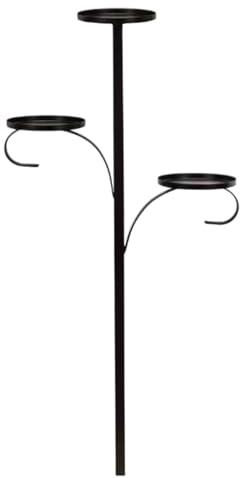 Couronne de Noël Triple Étage Noir - Support Bougeoir Candelabra Étage pour Arbre De Noël,Décoration Métal Fer Forgé à Trois Niveaux pour Salon Chambre Dortoir Cuisine Hôtel