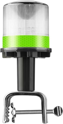 OZPPM Luces LED Solares De Navegación For Barcos, Lámpara De Señalización Marina Impermeable IP65, Fácil De Instalar, Accesorios For Yates Con Fuente De Luz Solar, For Barcos, Popa(Green)