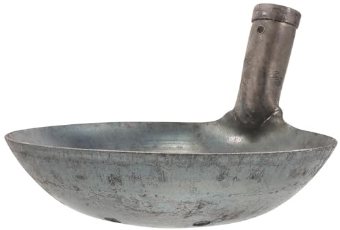 KESYOO Louche à Tamis en Métal Robuste Trous, Pelle à Tamiser pour Boue et Débris, Outil Professionnel pour Nettoyage des Puits et Canalisations, Grosse Capacité, Réutilisable, Usage