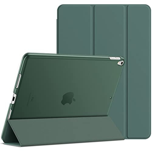 JETech Hülle für iPad Pro 10,5 2017, iPad Air 3. Gen 2019, Neblig Grün | Schlanke Transluzent Rückseite, Dreifach-Ständer, Auto Schlafen/Wachen