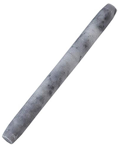 JLCP Mattarello di Marmo Naturale, 25 Cm Cucina Rofessionale Anti-Aderente Rullo per Pasta per Pizza/Pasta/Crosta di Torta/Biscotti/Glassa Fondente,Grigio