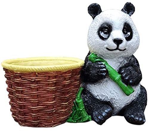 Statues de Jardin Gartenfiguren Tiere Riesen Panda Form Gartenskulptur, kreative Persönlichkeit Blumentopf, Outdoor Tier Rasen Dekoration (Farbe: mehrfarbig, Größe: B)
