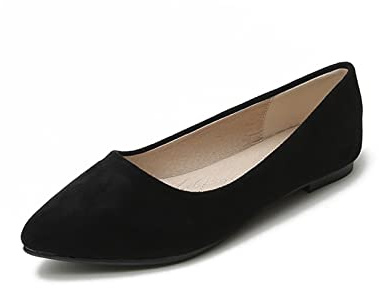 MACHSWON Women's Ballet Flats Slip on Ballerina Pumps Dolly Shoes(Black, Size 6)