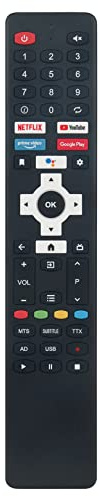 VINABTY Reemplazar el Control Remoto de Voz Fit for KARBONN Fit for Sharp Fit for ECOSTAR Fit for Challenger TV Fit for Vivax TV-32LE114T2S2 TV-43LE114T2S2
