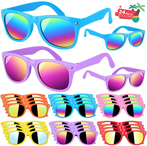 GINMIC Party Favors Kids sunglasses, 24Pack Kids, Boys and Girls Sunglasses Bulk Age 3-8 with UV400 Protection,Party Favors For Kids, Birthday Classroom Goodie Bags Party Supplies