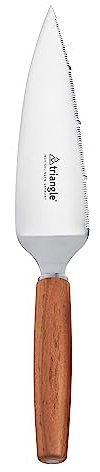 triangle 89 551 18 04 Tortenmesser Sense mit Pflaumengriff gewinkelt, gezahnt 18 cm Made in Solingen/Germany professionelle Qualität Tortenheber Kuchenheber mit Messer im Geschenkkarton