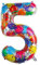 Vthoviwa 40pouces Ballon Chiffre Anniversaire 5 Coloré, 0123456789,10-19,20-25,30,40,50,60,70,80,90 Ballon Numero 5 an Deco Birthday, Balloon 5 Ballon Party Deco Soutenir l'hélium