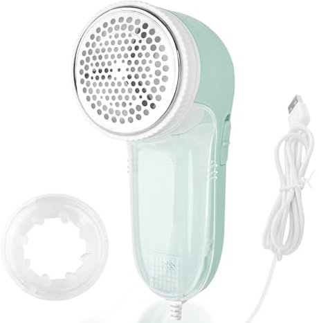 Fousenuk Levapelucchi Elettrico, Togli Pelucchi Elettrico con Contenitore Pelucchi Removibile e Fori di 3 Dimensioni, Rasoio per Lanugine per Vestiti, Mobili, Biancheria da Letto, Moquette