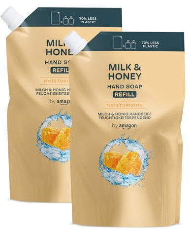 by Amazon Milk & Honey Handseife Nachfüllpack, 2 x 1000 ml