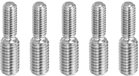 PATIKIL M6*M8*30 Doppelt-Endgewindebolzen, 5er Pack 304 Edelstahl Stangenbolzen Gewinde Reduzieradapter für Möbelbeschläge, 31mm lang