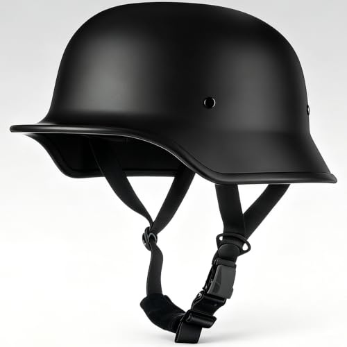 Halbhelme Motorradhelm, Halbschalenhelm mit ECE Genehmigt, Brain-Cap Halbschale Roller-Helm Scooter-Helm Jet-Helm Retro für Erwachsene Herren Damen