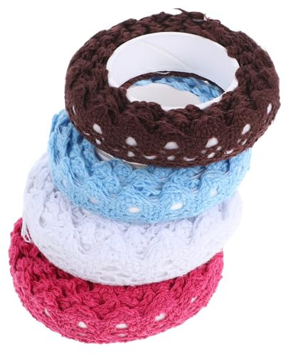 STOBOK 4rollen Selbstklebendes Spitzenband Dekorative -bänder Für Scrapbooking Bastelprojekte Und Hochzeitskarten Farben Vielseitige Spitze Für Kreative Gestaltungen