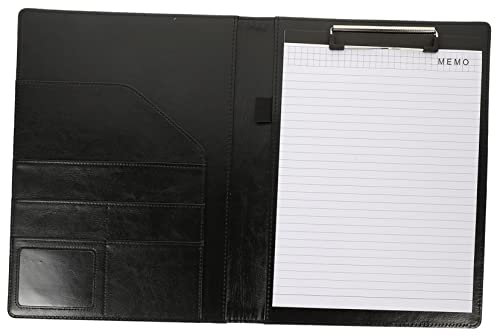 SHOWERORO Kartenhalter Im A4-format Japanischer Stil Schwarzes Pu-material Büro-organizer Faltbarer Organizer Für Arbeitszimmer Und Büro
