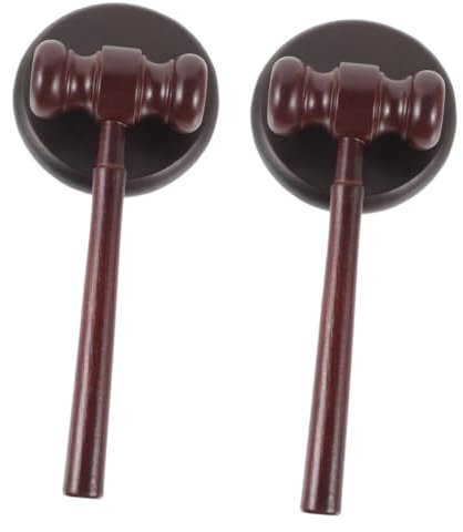 KONTONTY 2set Judge Hammer Toy Wooden Gavel for Lawyer Boys and Girls Gavel Block Mini Hammers for Law School