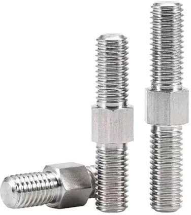 304 Edelstahl Außensechskantschraube mit Umrüstung auf Links- und Rechtsgewinde, doppelseitige Gewindestange, Stehbolzen M3 M4 M5 M6 M8 M10-M16(M4x60mm 1 Pcs)