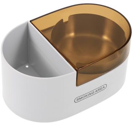 VILLFUL Wand Aschenbecher Mit Deckel Aus Abspc Edelstahl Windschutz Raucheraschenbecher Für Badezimmer Und Wohnzimmer Großer Haushaltsaschenbecher Zur Wandmontage