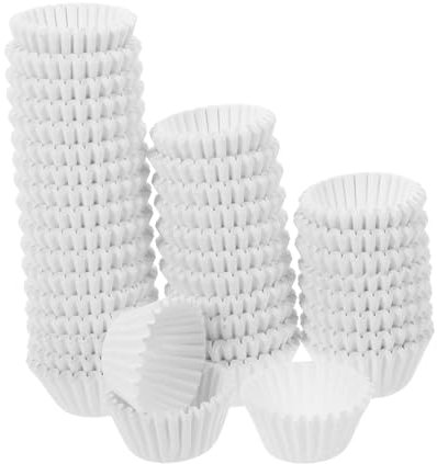 Alipis 1000pezzi Pirottini Muffin in Carta Bianca Monouso Cupcake Liners Per Forno Resistenti Al Contatto Alimentare Per Feste Compleanni e Shower