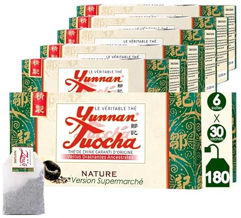 Yunnan Tuocha Thé Nature Aérien-Cholestérol&Drainant-180 Sachets 360g