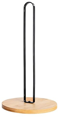 Portarrollos de cocina de pie, 26 x 16 cm, acero inoxidable, soporte para papel de cocina, soporte para rollo de papel de cocina, encimera, toallero de papel para rollos, lámina