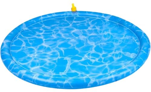 ZOOPIZ Pataugeoire à Jets pour Chien 100 cm – Piscine rafraîchissante légère et Durable avec gicleurs intégrés, idéale pour l'été et Les Jeux d'extérieur