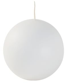 Cereria de Giorgio risthò Bougies Boule, Cire, Blanc, 10 x 10 x 10 cm, 4 unités
