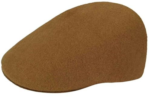 Kangol Seamless Wool Gatsby 507 Flatcap Schiebermütze Schnabelmütze Gatsbymütze Wollcap Schirmmütze Damen/Herren - mit Schirm, Schirm Winter