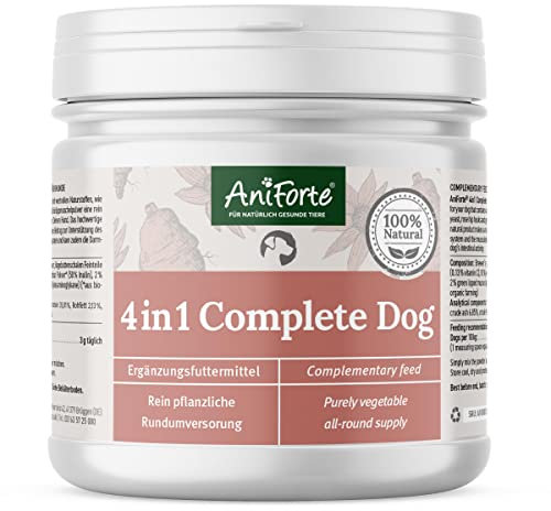 AniForte 4in1 Complete for Dogs 250g - Natural Health Supplement, Supports Joint Care, Digestion, Coat & Skin, With Green-Lipped Mussel & Rosehip, Rich in Vitamins & Minerals