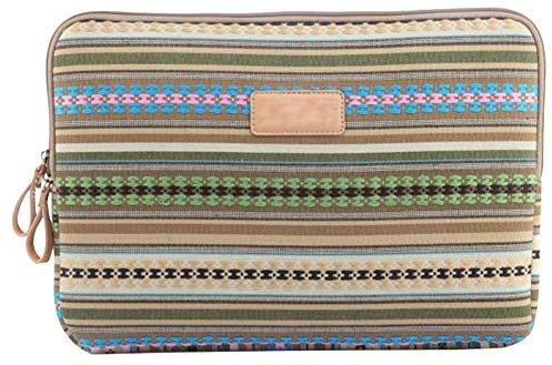 Laptop Sleeve 360° Protective Bohemian&Ethnic Case Cover with Two Lateral Pockets Zipper 15.6 Inch Sleeve Bag for MacBook/Laptops/Notebooks/Ultrabooks/Netbooks,Yellow