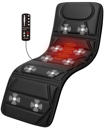 Snailax Full Body Massage Mat with Heat, 10 Motors Vibration Massage Pad