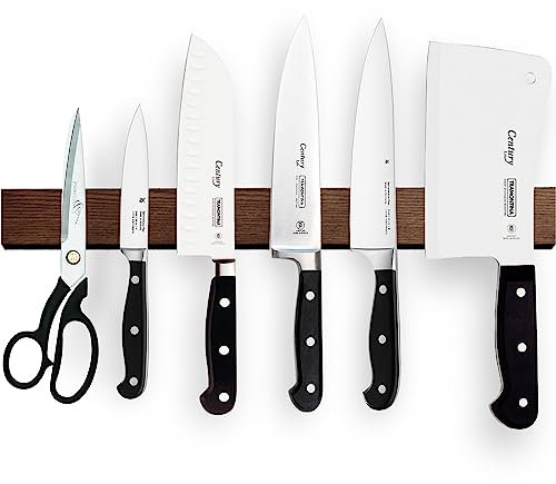 SimpleUsefulThings 16 inch Wood Professional Magnetic Knife Strip - Rack Bar - Magnetic Knife Holder for Wall
