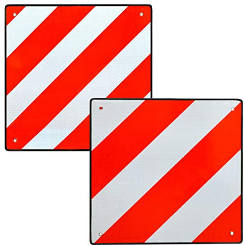 EYEPOWER Warntafel Italien Spanien B-Ware 50x50 Reflektor Warnschild Rot Weiß