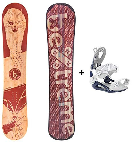 BeXtreme Snowboard Flames 2020 All Mountain mit Bindung Snowboard SP Private, 160