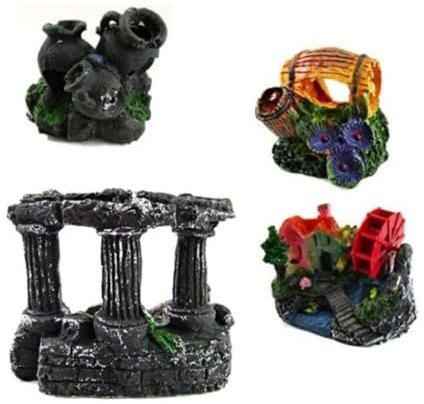 OISE ART STORE Trade Shop - Figura Decorativa Acquario Colonne Anfore Decorazione Acquari Modelli Assortiti