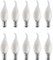 B15 SBC Small Bayonet Cap Candle Bulbs, B15d LED Dimmable Filament Candelabra Bulbs, C35 Soft Warm White 2700K, Frosted Glass Flame Shape Bent Tip, Energy Saving Light Bulb, 10 Pack