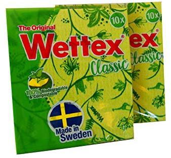 Wettex The Original Dishcloth Swedish superabsorbent Sponge Cloth 10 ct (Pack of 2)