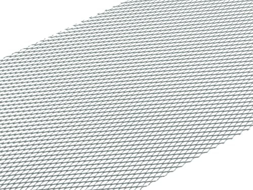 RECAMBO Rejilla de aluminio para tuning, rejilla de aluminio, 33 x 100 cm, color plateado