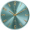 GOODERY Horloge Murale Radio-pilotée Ø 30 cm Silencieux 3D | Grande Horloge Murale analogique Moderne sans tic-tac Bruyant, Presque silencieuse | Mur décoration | Horloge Radio-pilotee | Turquoise