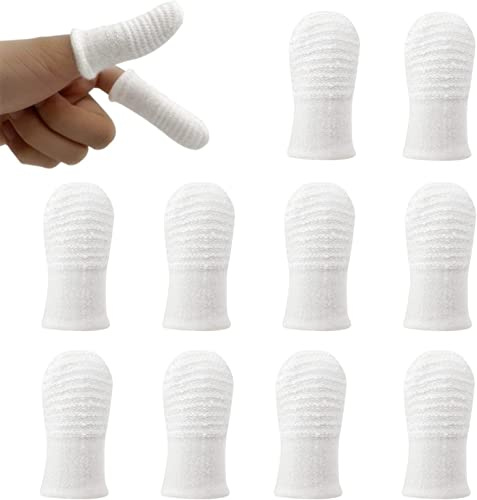 LATRAT 10 Pcs Hundezahnbürste Fingerling, Anti-Plaque Finger Hund, Effiziente und Saubere Haustierzahnbürste aus Strickgewebe, Wiederverwendbar
