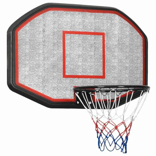 vidaXL Tablero de Baloncesto Polietileno Negro 109x71x3 cm, aro de Baloncesto, Canasta de Baloncesto, Tablero, Canasta de Pared