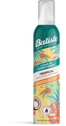 Batiste Dry Leave-In Conditioner Tropical 100 ml Balsamo Batiste Donna con Capelli Secchi Con Spray Cura Capelli Con Profumo Esotico di Cocco Con Aloe Vera Senza Risciacquo Vegano